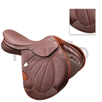 Selle d'équitation anglaise 2025 pour saut d'obstacles et dressage, en cuir naturel souple, avec arceau en bois et quincaillerie en acier inoxydable, personnalisable