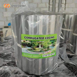 Borde Metálico de Acero Laminado en Frío Plateado de 10'*50' para Jardinería, Césped y Patio - Product Image 5