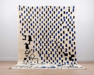 Vintage Boujad Tribal bereber marroquí alfombra Boujaad bereber alfombra mayorista alfombras 100% lana anudada a mano hogar - Product Image 5