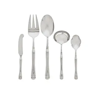 Juego de cubiertos mate de calidad superior de fábrica directa Recién llegado Diseñador Hecho a mano Cubiertos de acero con espejo Bajo MOQ Sólido - Product Image 1