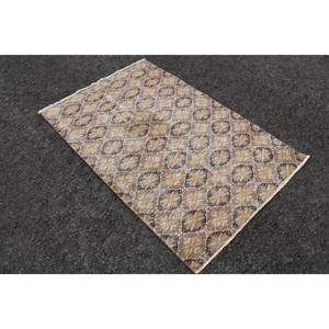 พรมสไตล์ตุรกีโบราณสีน้ำตาลเบจ3.7x5.6ฟุตวัสดุขนสัตว์หนุนหลังสำหรับห้องนั่งเล่นห้องนอนวัยรุ่น - Product Image 2