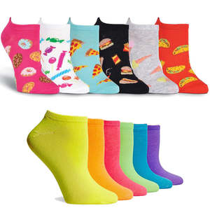 Assortiment de Styles différents, vente en gros, chaussettes de cheville pour femmes, bas en Polyester coupe basse - Product Image 1