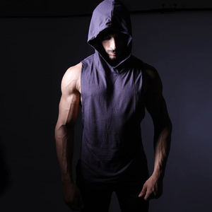 Camiseta sin mangas personalizada para gimnasio y fitness para hombre, camiseta sin mangas de compresión de punto de poliéster transpirable, camisetas de entrenamiento atlético con estampado gráfico - Product Image 2