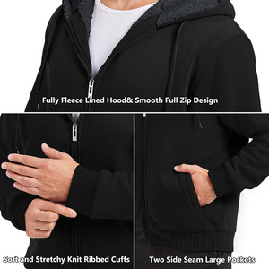 Sudadera con capucha con cremallera para hombre OEM Ajuste personalizado Material suave Cierre de cremallera completo Impresión de logotipo con ropa de calle de etiqueta privada - Product Image 2