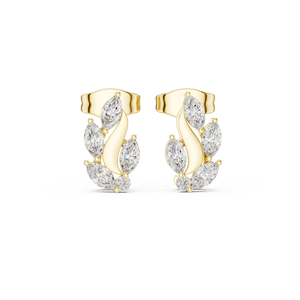 ต่างหูเงินแบบเรียบ18K สำหรับใส่ในสำนักงานพร้อม CZ ขนาดเล็ก - Product Image 3