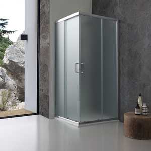 Mampara de Ducha de Vidrio Mate de 70x70 cm con Puertas Corredizas, Cortina de Ducha Estilo Génova - Product Image 1