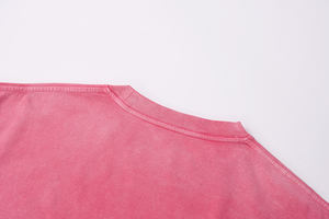 Camiseta lavada de gran tamaño de algodón pesado para hombre, camiseta gráfica en blanco lavada con ácido en blanco, camiseta de estilo Vintage para hombre - Product Image 5