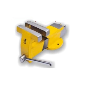 Étau d'établi industriel en fonte avec base fixe pivotante pour diverses applications - Product Image 1
