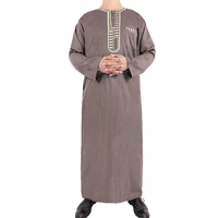 Thobes musulmans pour hommes de grande taille, de qualité supérieure, pour l'hiver, avec des coutures élégantes, respirants, à séchage rapide, en tissu polyester et coton, islamiques