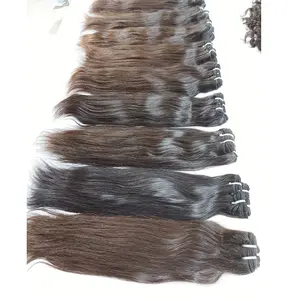 Haar bündel Super Single Drawn Haar verlängerungen Indian Raw Virgin Remy Straight Großhandel Günstige 10a Echthaar 10 bis 30 Zoll