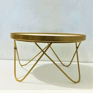 Venta al por mayor de lujo de metal pastel de pie con blanco y oro de mármol Base de exhibición de pastelería de pie para el hogar cocina uso - Product Image 3