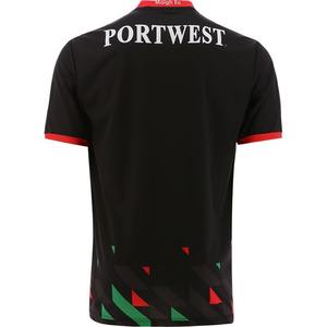 Kit de fútbol GAA 100% Camiseta de fútbol de poliéster con logotipo frontal Diseño sólido Manga corta Longitud Servicio OEM Conjunto de estilo superior - Product Image 2