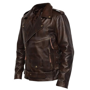 แจ็กเก็ตหนังสำหรับผู้ชายเสื้อแจ็กเก็ตหนังมีซิปสำหรับผู้ชาย - Product Image 6