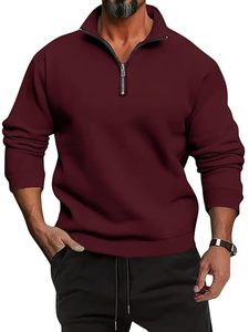 Wholesale Men's 100% Cotton Long Sleeve Casual Winter Sweatshirt <b>Mock</b> <b>Neck</b> Hoodie in Polyester Blend - Product Image 2