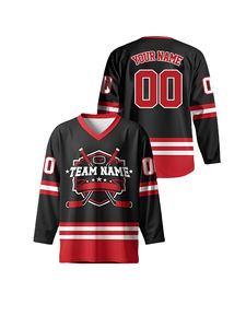 Camisetas de hockey por sublimación con logotipo personalizado, uniforme deportivo OEM de alta calidad para jóvenes y adultos, precio barato, ropa de hockey sobre hielo - Product Image 2