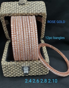 Juego de 12 brazaletes de diamante americano de corte estrella de diseñador de alta calidad, brazaletes de lujo perfectos para bodas, fiestas, ocasiones especiales - Product Image 6