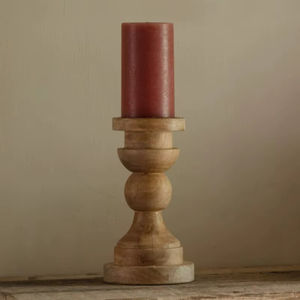 Porte-bougie en bois de mangue, porte-bougie en bois - Product Image 1