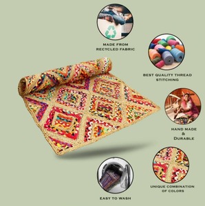 Tapis en Jute au Design moderne fait à la main pour le salon et la chambre à coucher, disponible au prix de gros de l'inde - Product Image 3