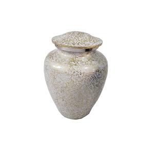 Urne funéraire blanche et dorée pour cendres humaines, urne commémorative pour adultes, urne élégante pour cendres, souvenir pour honorer les êtres chers - Product Image 2