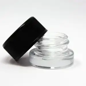Transparent 3ml 5ML 7ML 9ML Glass CRC Child Safe Resistance Cap Concentrate Container Child Proof Jar