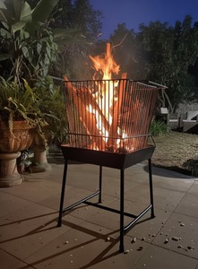 Foyer en fonte robuste pour l'extérieur |   Bol à feu en bois durable pour l'extérieur, bol à feu en fer noir classique |   Chauffe-eau à fer profond - Product Image 3