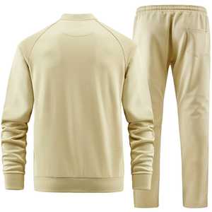 Survêtement ajusté de haute qualité 2 pièces sur mesure pour hommes, ensembles de jogging sportifs unis fabriqués au Pakistan, tissu 100% coton avec 450 g/m² - Product Image 6