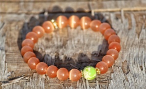 ลูกปัด selenite สีส้มสำหรับทุกเพศปรับได้กำไลสไตล์คลาสสิกประมาณ8มม. ได้รับการรับรองปาร์ตี้วันครบรอบแต่งงาน - Product Image 3