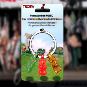 Porte-clés et mousquetons promotionnels personnalisés HARIBO Trio – Gadgets personnalisables avec fonction porte-clés - Product Image 3