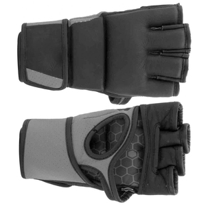 Hot Selling High Quality Customized Half Finger PU Leather MMA <b>Gloves</b> Hook Loop Adjustable Wrist Strap Breathable Active Wear - Product Image 5