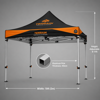 Tente publicitaire 10x10 en aluminium pour salon professionnel, événement, chapiteau, gazebo, auvent, tente pop-up personnalisée imprimée