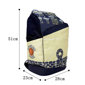 Sac à dos décontracté pliable pour équipe de basketball, sac de sport, sac d'école, sac de voyage, fermeture éclair, poches séparées pour articles humides/séchés, pour utilisation en équipe - Product Image 4