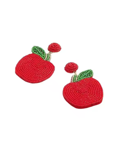 Pendiente de hoja bordada de nuevo diseño, cuentas de semillas, pendientes de hoja de limón, uso para mujeres y niñas por Artesanías MD - Product Image 5