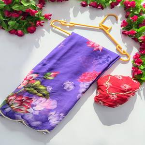 Heavy Pure Dual Georgette Saree con trabajo hecho a mano completo con corte Dana y adornos de perlas Ropa de novia Premium - Product Image 5