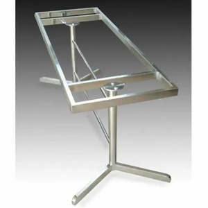 Pieds de table à manger électriques contemporains de luxe en acier inoxydable avec 4 pieds, design autoportant pour usage hôtelier - Product Image 2