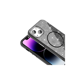 Coque en silicone scintillante Netzy Luxury Safa Okso Series pour iPhone 13 Pro Max compatible MagSafe - Blanc - Product Image 5