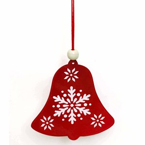 Adorno Navideño Rojo con Diseño de Copo de Nieve, Hecho de Material Duradero de Alta Calidad, con un Aspecto Festivo y Elegante - Product Image 4