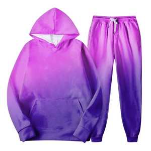 Ensemble survêtement personnalisé en gros pour hommes, 2 pièces, en molleton de polyester, hiver, manches longues, pull à capuche, jogging athlétique - Product Image 5