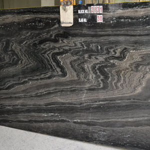 Dalles de marbre noir mercure poli, comptoirs d'îlot sur mesure, panneaux muraux rembourrés pour salle de bain, surfaces décoratives, salle à manger de villa - Product Image 6