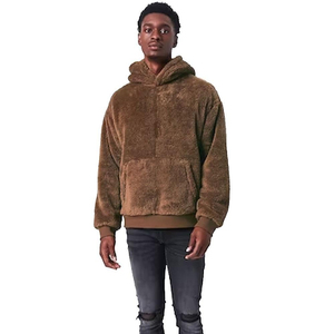 Sweat à capuche en mohair tendance pour homme, chaud et respirant, fournisseur OEM de sweats à capuche en tricot, étiquette privée - Product Image 5