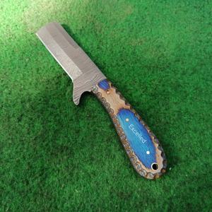 Cuchillo cortador de toro de acero de Damasco hecho a mano personalizado, cuchillo vaquero de hoja fija de caza para acampar con Funda de cuero, cuchillos japoneses - Product Image 5