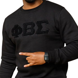Sólido negro Phi Beta Sigma Chenille bordado sudadera suave Premium algodón fraternidad griega ropa para hombre traje universitario - Product Image 2