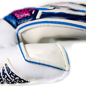 Gants de gardien de but de football personnalisés, antidérapants, avec coussin en mousse et sangle de poignet, équipement sportif, blanc et bleu, gants de gardien de but de football 2026 - Product Image 2