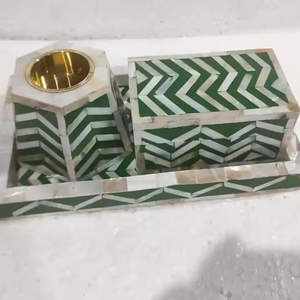 Quemador de incienso de madreperla duradero ecológico de alta calidad con diseño de incrustaciones de fregona para uso en todas las estaciones de incienso indio - Product Image 1