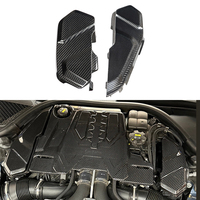 Pour BMW F90 M5 CS : Cache-borne de batterie et garniture de compartiment d'unité de commande moteur (ECU) en fibre de carbone préimprégnée 2017-2023