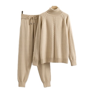 Otoño Invierno Trajes 2 piezas Pantalones Jogger Set chándal para mujer - Product Image 1