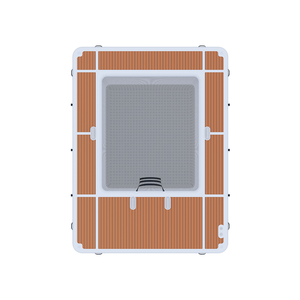 Plataforma de muelle personalizada, área de baño de malla con suelo de EVA antideslizante, plataforma <span class=keywords><strong>flotante</strong></span> inflable, hamaca de agua con portavasos - Product Image 2