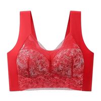 1pcs Womens Seamless Full Cup Bras No Steel Ring Support Lace Bralette Large Size Comfort Underwear