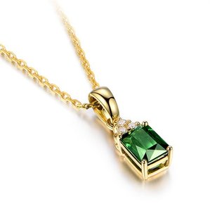 Collar con colgante de Esmeralda zambiana genuina radiante, diseño elegante de piedras preciosas de calidad Premium, joyería perfecta para ocasiones especiales - Product Image 2