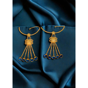 แหวนพรีเมี่ยมคุณภาพสูงพร้อมทอง22K เครื่องประดับสำหรับเจ้าสาวที่ออกแบบแบบดั้งเดิมสำหรับขายโดยผู้ส่งออกอินเดีย - Product Image 1