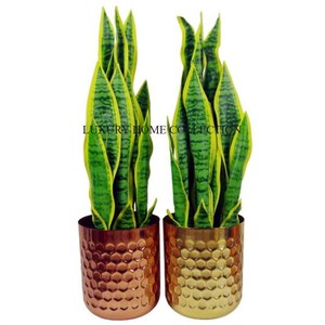 Jardinière en métal durable et résistante à la rouille avec un fini élégant conçu pour un arrangement de plantes intérieur et extérieur durable - Product Image 4